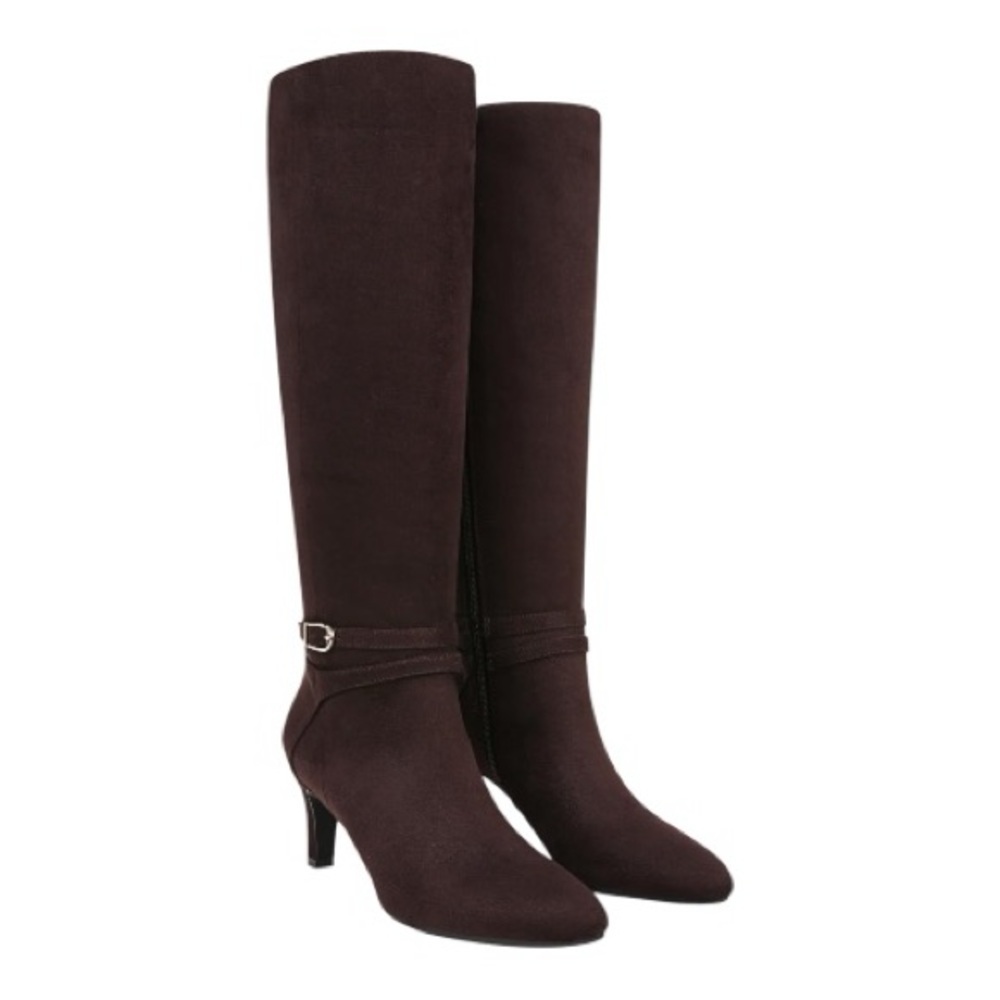 LifeStride‎ Women's Tall Knee High Boots Dark Chocolate Size 9.5M Wide Calf New